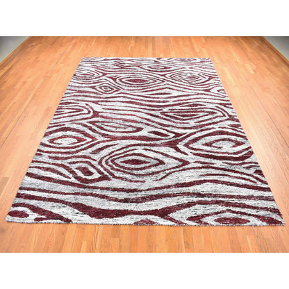 Modern and Contemporary Wool Hand Knotted Rug Ivory No Border 9.0X11.7 -O080816