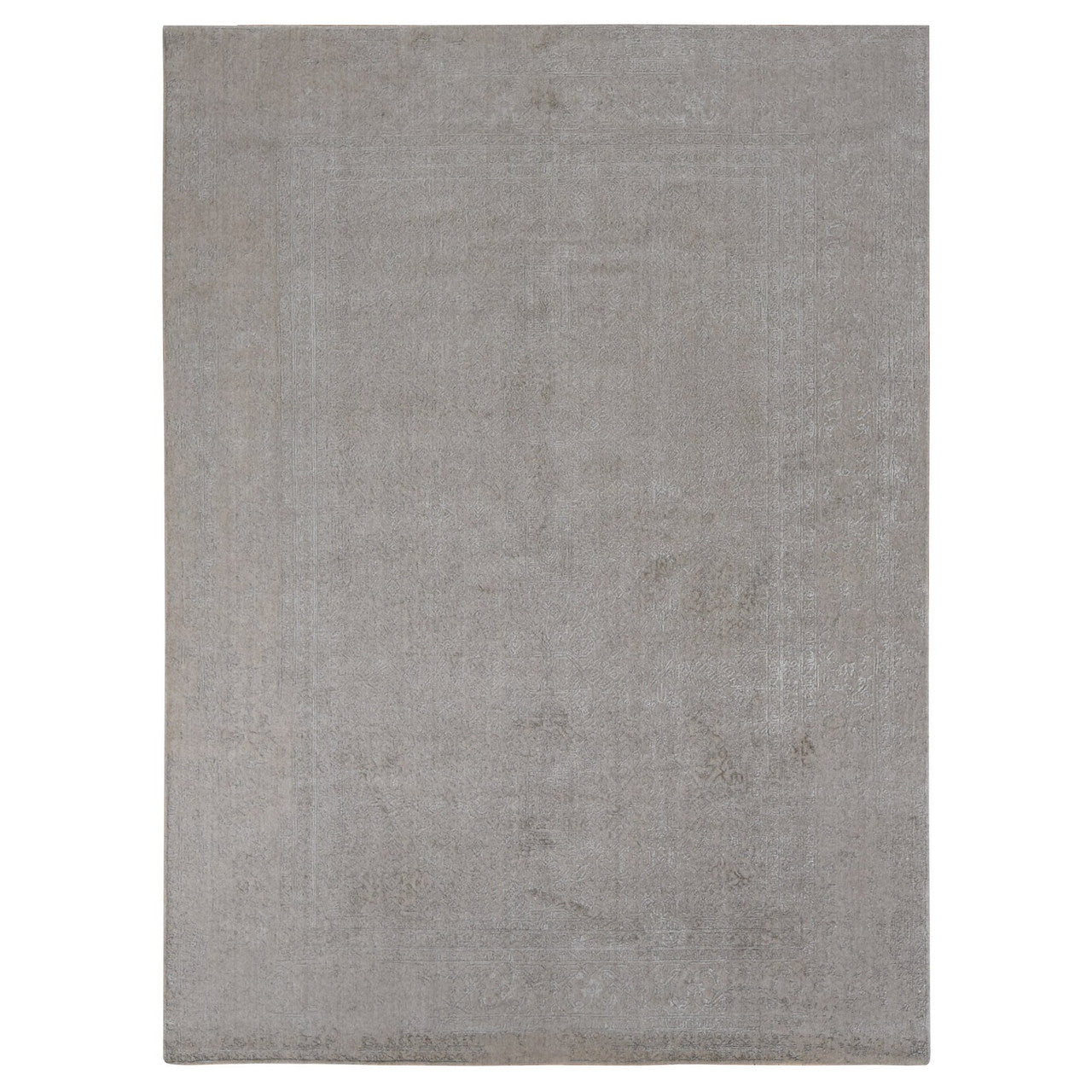 Gray 8'9" x 12'1" Modern and Contemporary Handloom Wool/Silk Rug - Sku: O080819
