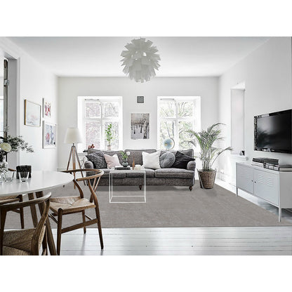 Modern and Contemporary Wool & Silk Hand Loomed Rug Grey No Border 8.9X12.1 -O080819