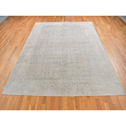 Modern and Contemporary Wool & Silk Hand Loomed Rug Grey No Border 8.9X12.1 -O080819