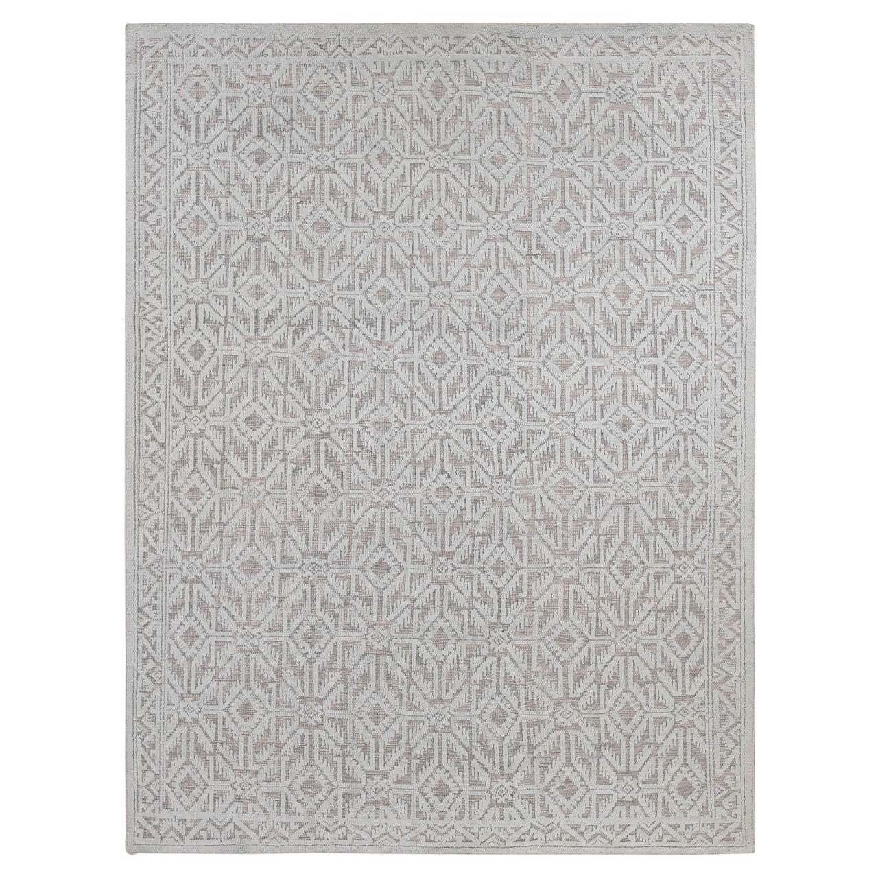 Blue 9'0" x 12'0" Tribal & Geometric Hand knotted Wool Rug - Sku: O080823