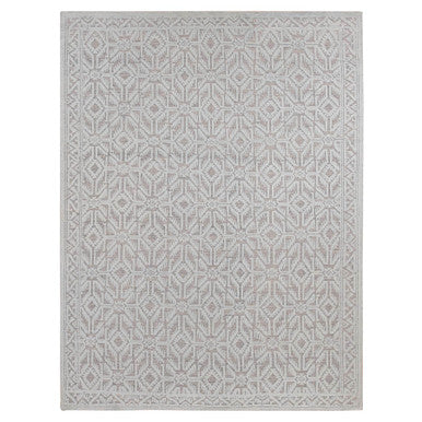 Tribal & Geometric Wool Hand Knotted Rug Blue Blue 9.0X12.0 -O080823