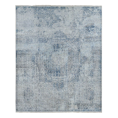 Mamluk Wool & Silk Hand Knotted Rug Grey No Border 8.3X10.2 -O080835