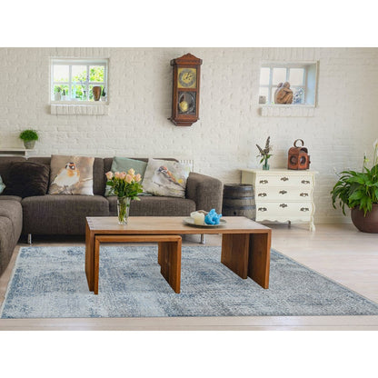 Mamluk Wool & Silk Hand Knotted Rug Grey No Border 8.3X10.2 -O080835