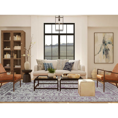 Transitional Wool & Silk Hand Knotted Rug Ivory Ivory 9.2X12.1 -O080910