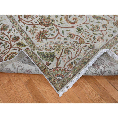 Transitional Wool & Silk Hand Knotted Rug Grey Mojave Desert 10.1X13.9 -O080915