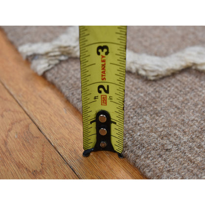 Modern and Contemporary Wool Hand Knotted Rug Brown No Border 5.0X7.0 -O080921