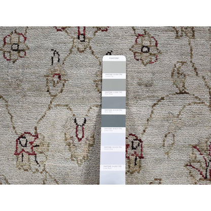 Overdyed & Vintage Wool Hand Knotted Rug Grey Silver 2.8X13.0 -O080932