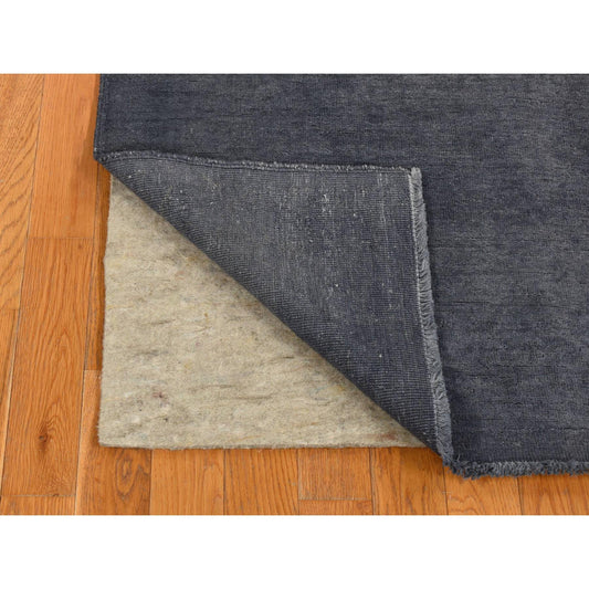 Overdyed & Vintage Wool Hand Knotted Rug Grey No Border 4.1X5.10 -O080950