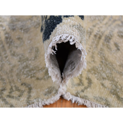 Tribal & Geometric Wool Hand Knotted Rug Beige No Border 5.10X8.7 -O080964