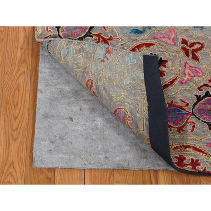 Maharaja Wool & Sari Silk Hand Knotted Rug Brown No Border 6.0X9.0 -O080972