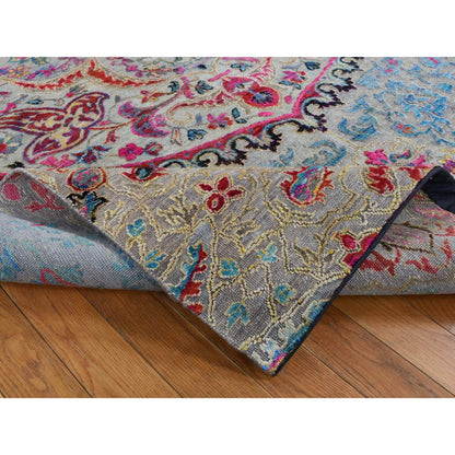 Maharaja Wool & Sari Silk Hand Knotted Rug Brown No Border 6.0X9.0 -O080972