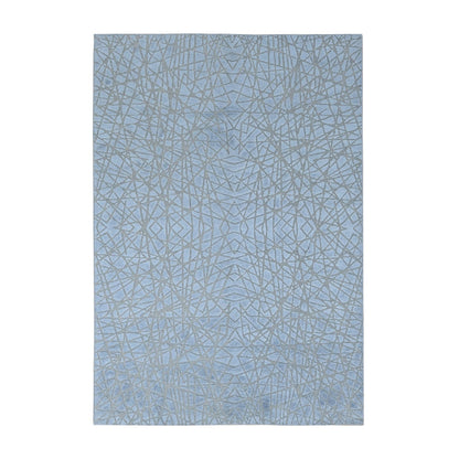 Modern and Contemporary Wool & Silk Hand Knotted Rug Grey No Border 6.0X8.10 -O080984