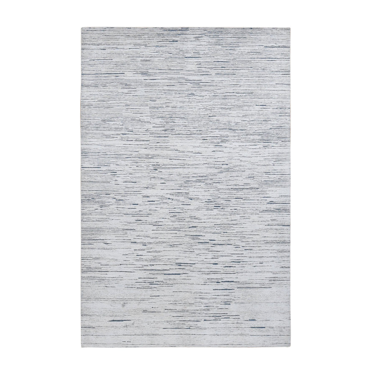 Ivory 6'1" x 9'4" Modern and Contemporary Hand knotted Wool Rug - Sku: O080991