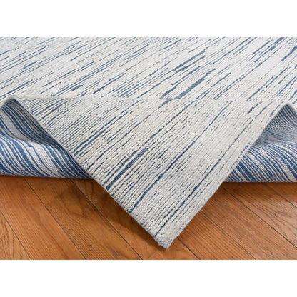 Modern and Contemporary Wool Hand Knotted Rug Ivory No Border 6.1X9.4 -O080991