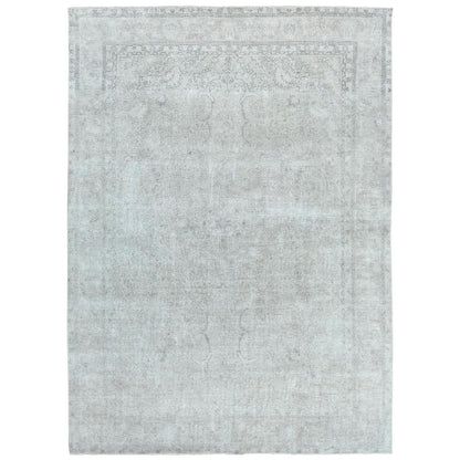 Overdyed & Vintage Worn Wool Hand Knotted Rug Beige Beige 9.7X13.2 -O081125