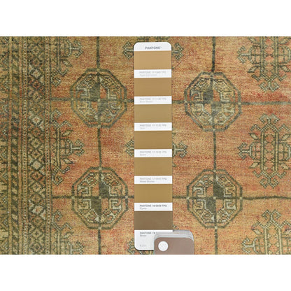 Overdyed & Vintage Worn Wool Hand Knotted Rug Brown Brown 3.7X6.0 -O081162