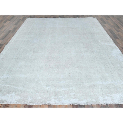 Overdyed & Vintage Worn Wool Hand Knotted Rug Red Brown 8.0X11.0 -O081630
