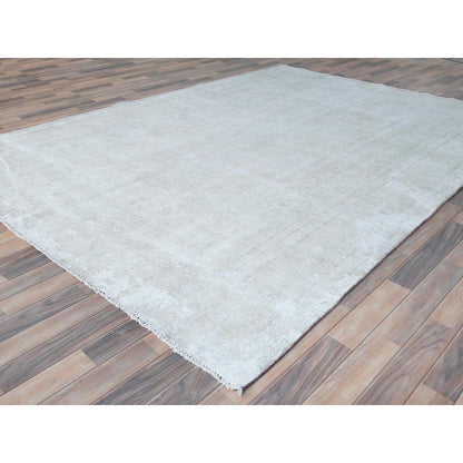 Overdyed & Vintage Worn Wool Hand Knotted Rug Red Brown 8.0X11.0 -O081630