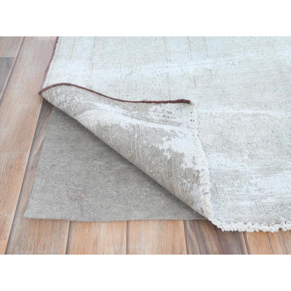 Overdyed & Vintage Worn Wool Hand Knotted Rug Red Brown 8.0X11.0 -O081630