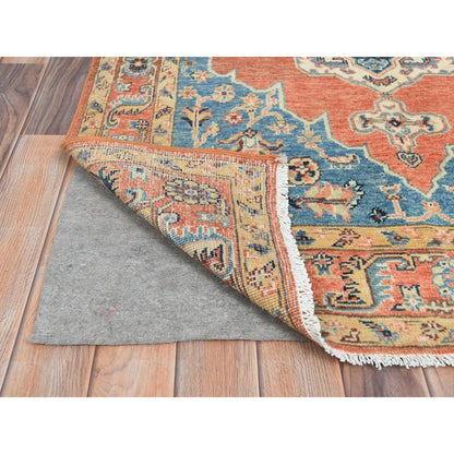 Tribal & Geometric Wool Hand Knotted Rug Orange Orange 3.10X6.2 -O081727