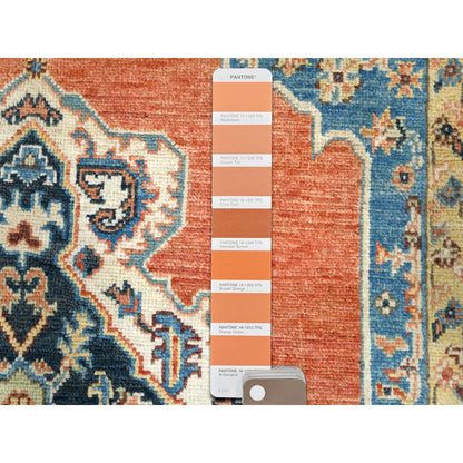 Tribal & Geometric Wool Hand Knotted Rug Orange Orange 3.10X6.2 -O081727