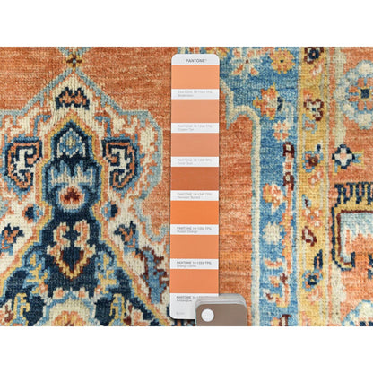 Tribal & Geometric Wool Hand Knotted Rug Orange Orange 3.0X4.10 -O081728