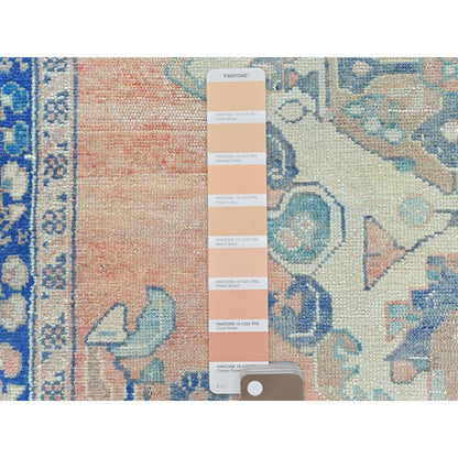 Vintage Wool Hand Knotted Rug Rust/Orange 3.8X11.0  -O081864