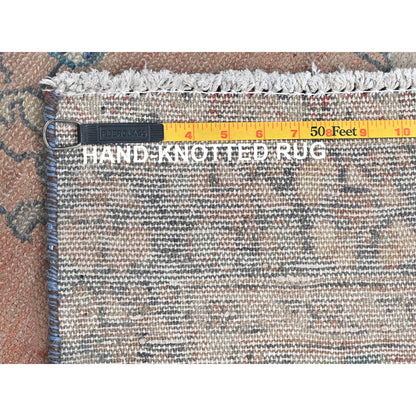 Vintage Wool Hand Knotted Rug Rust/Orange 3.8X11.0  -O081864