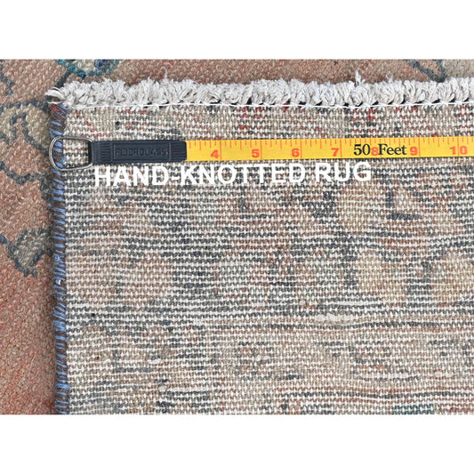 Vintage Wool Hand Knotted Rug Rust/Orange 3.8X11.0  -O081864