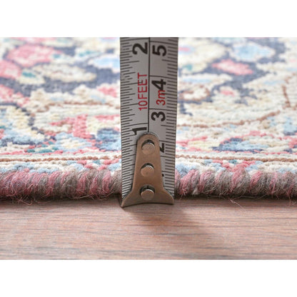 Overdyed & Vintage Worn Wool Hand Knotted Rug Multicolored No Border 1.8X1.8 -O081956