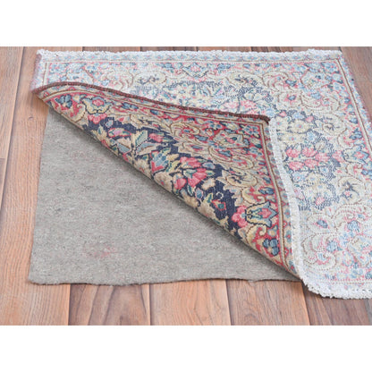 Overdyed & Vintage Worn Wool Hand Knotted Rug Multicolored No Border 1.9X1.8 -O081957