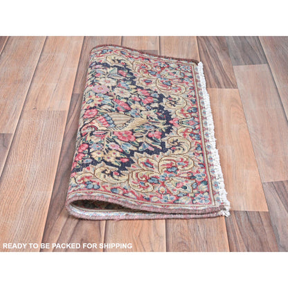Overdyed & Vintage Worn Wool Hand Knotted Rug Multicolored No Border 1.9X1.8 -O081957