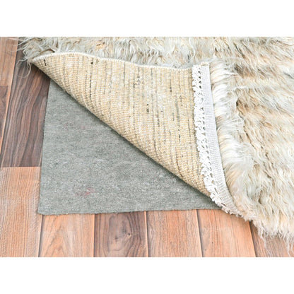Modern and Contemporary Wool Hand Knotted Rug Beige 3.0x3.0 -O082021