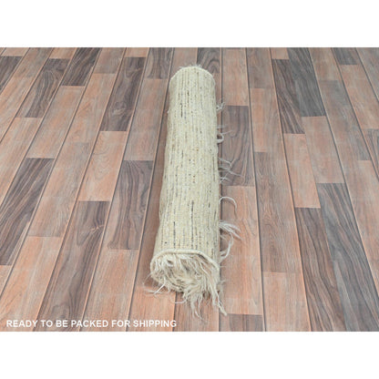 Modern and Contemporary Wool Hand Knotted Rug Beige 3.0x3.0 -O082021