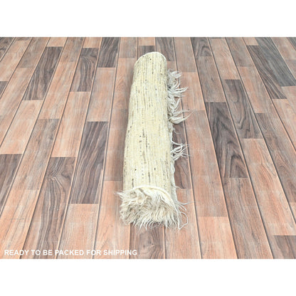 Modern and Contemporary Wool Hand Knotted Rug Beige 3.0x3.0 -O082023