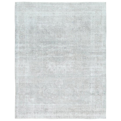 Overdyed & Vintage Wool Hand Knotted Rug Grey Gray 9.7X12.4 -O082095