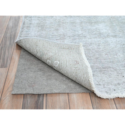 Overdyed & Vintage Wool Hand Knotted Rug Grey Gray 9.7X12.4 -O082095