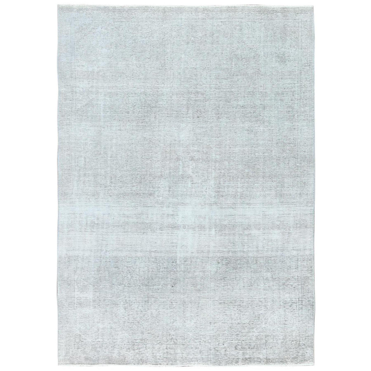 Gray 7'0" x 10'2" Overdyed & Vintage Hand knotted Wool Rug - Sku: O082105
