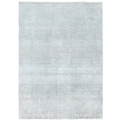 Overdyed & Vintage Wool Hand Knotted Rug Grey Gray 7.0X10.2 -O082105