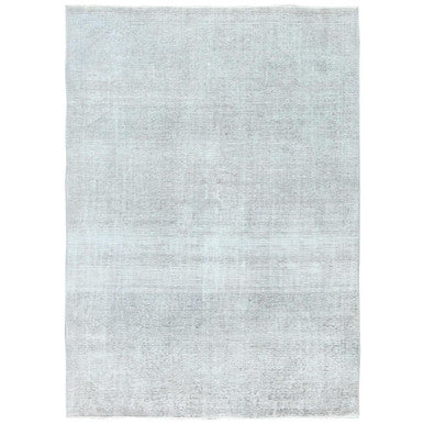 Overdyed & Vintage Wool Hand Knotted Rug Grey Gray 7.0X10.2 -O082105