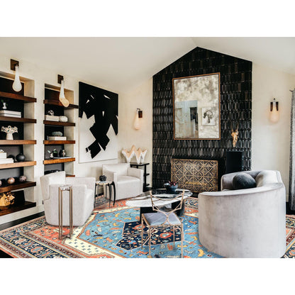 Heriz Wool Hand Knotted Rug Blue Navy Blue 9.0X11.10 -O082142