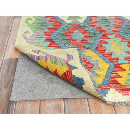 Flat Weave Wool Hand Woven Rug Multicolored Colorful 10.1X13.1 -O082247