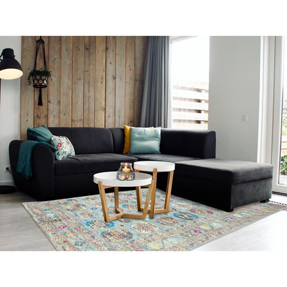 Kazak Wool Hand Knotted Rug Blue Blue 8.8X11.9 -O082273