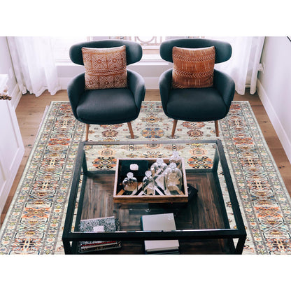 Kazak Wool Hand Knotted Rug Grey Gray 6.1X9.1 -O082279