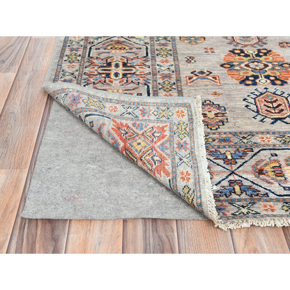 Kazak Wool Hand Knotted Rug Grey Gray 6.1X9.1 -O082279
