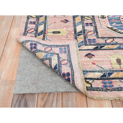 Kazak Wool Hand Knotted Rug Pink Pink 8.10X12.0 -O082289