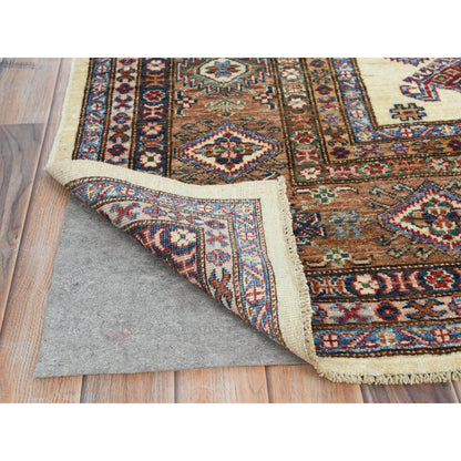 Kazak Wool Hand Knotted Rug Ivory Brown 8.2X10.3 -O082310