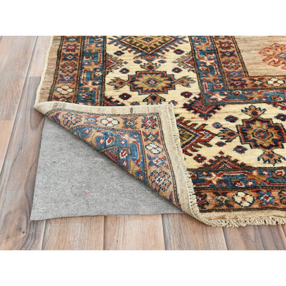 Kazak Wool Hand Knotted Rug Brown Ivory 9.0X12.0 -O082326