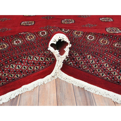 Tribal & Geometric Wool Hand Knotted Rug Red Rich Red 12.2X15.1 -O082392